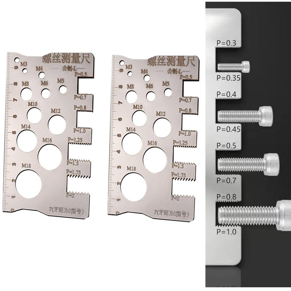 Portable Screw Thread Pitch Gauge Ruler for Accurate Measurement of Bolts and Nuts Convenient for Home and Industrial Use