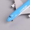 20cm KLM B747 Cargo Airplane Model Toy Kit Cabin Door Openable with Stand and Wheel for Display Collection or Adult Gift