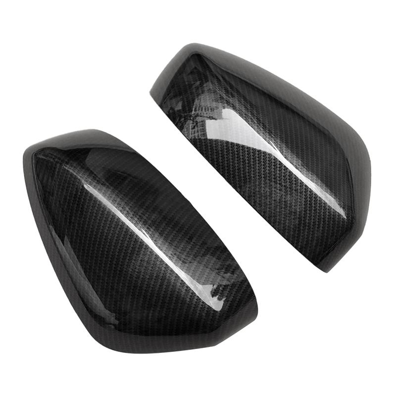 M63K-Carbon Fiber Rearview Mirror Cover ABS Rearview Mirror Cover For Mazda CX-5 CX-9 2017- Carbon Fiber Pattern
