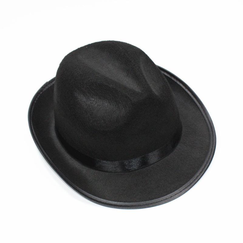 High hat retro British gentleman jazz hat magician hat show sequined hat rain high hat non-woven