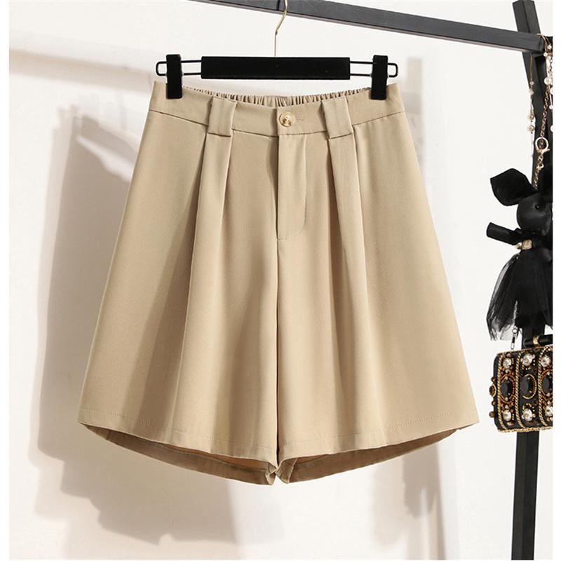 

DIMANAF 2022, летние шорты больших размеров, брюки с высокой талией, женские свободные повседневные женские повседневные брюки, базовые брюки, брюки 5XL L дубильная кора