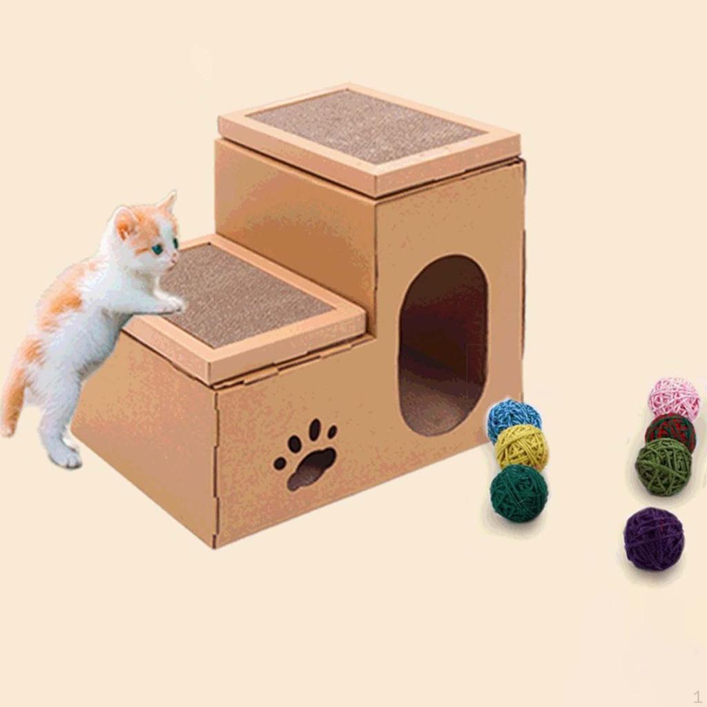 Pet Cat Scratcher Pad House Scratching Board Toy Claw Corrugated Paper for Kitten Folding Indoor