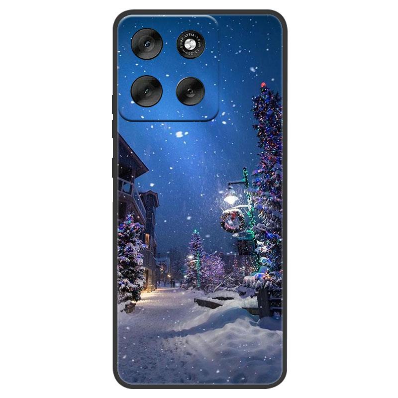Christmas Painted Phone Case For Motorola Moto Edge 60 50 Pro Ultra Neo G56 G66j G66y G06 G86 Power G15 Soft Silicone TPU Cover