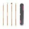 4-Piece Stainless Steel Double-Ended Blackhead and Acne Extractor Set