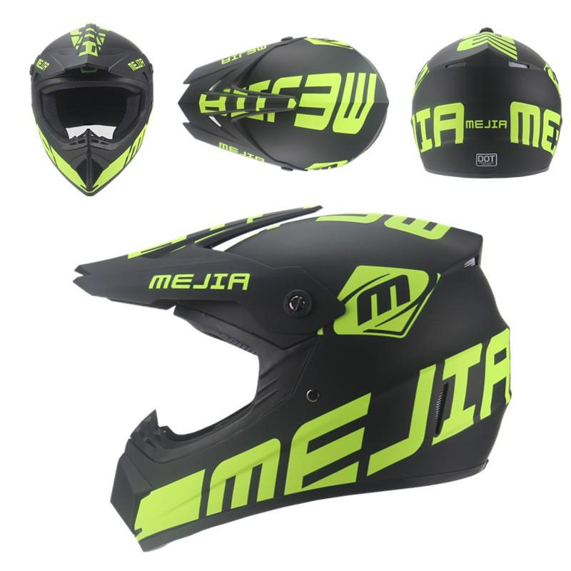 Full Face Mountain Bike Helmet DH Downhill Cycling Youth Adult ABS Safety With Visor
