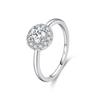 Elegant Moissanite S925 Sterling Silver D-Color Ring for Women - 50-Point High-End Ins Style.