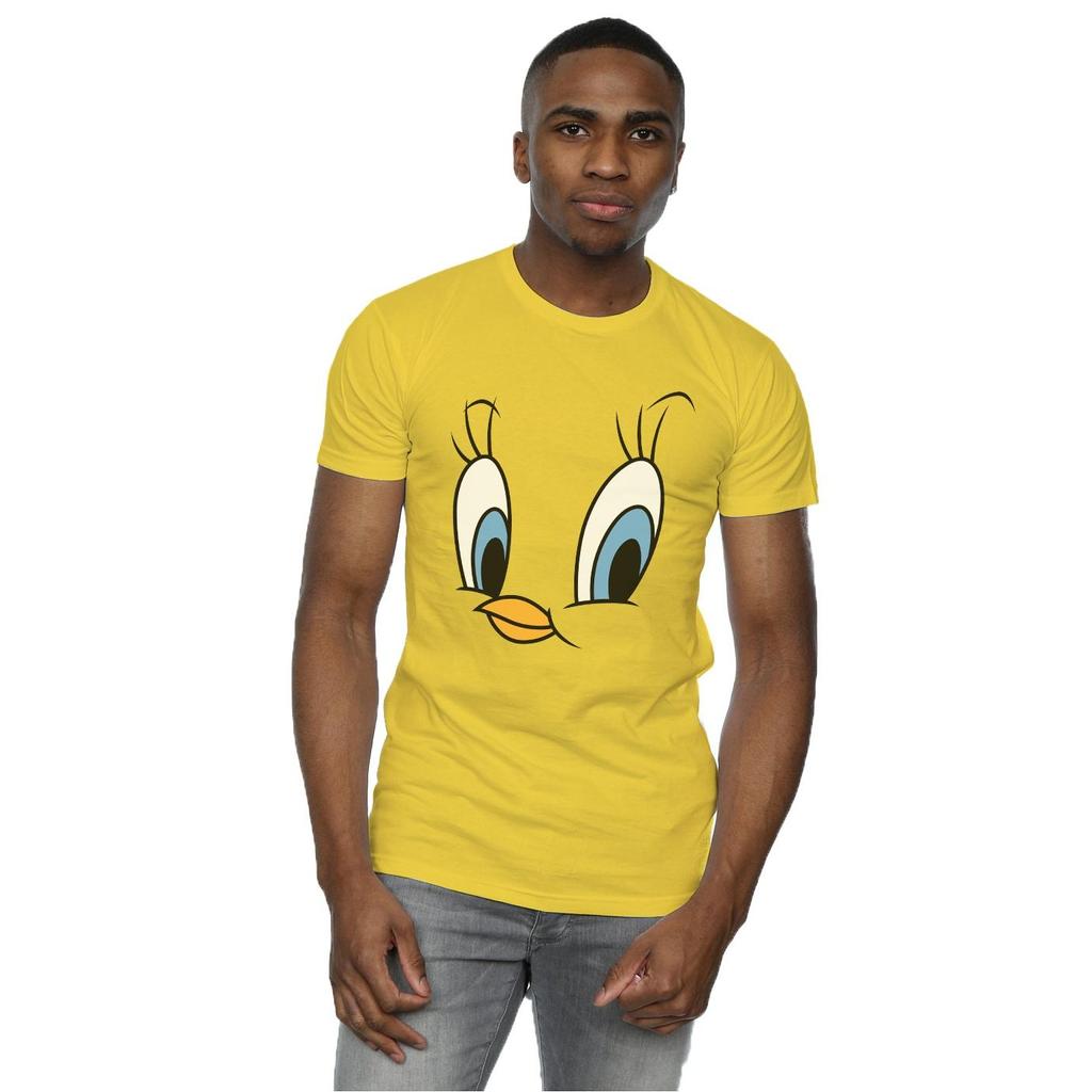 Looney Tunes Mens Tweety Pie Face T-Shirt