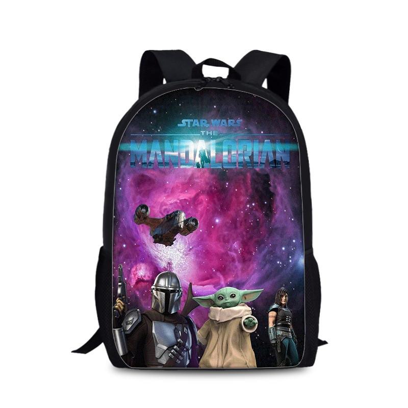 Mandalorian Grogu Batoh pro děti s dvojitým popruhem z odolného nylonového materiálu