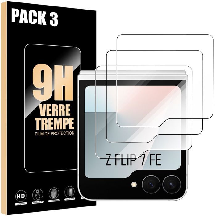 3 Protective Films - BOOLING - for Samsung Galaxy Z Flip 7 - Shockproof - Transparent