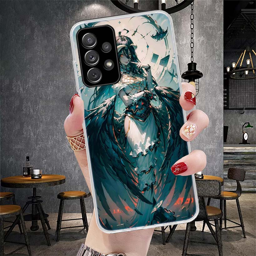 Albedo Overlord Anime Soft Phone Case For Samsung Galaxy A12 A22 A32 A52 A72 A02S A51 A50S A71 A70 A31 A20S Note 20 Ultra S10 A1