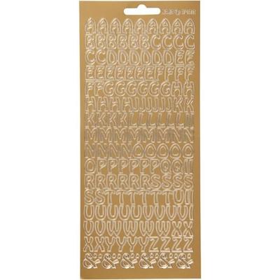 Adesivos - Dourado - Alfabeto - 1 peça - Artigos decorativos - Mistos