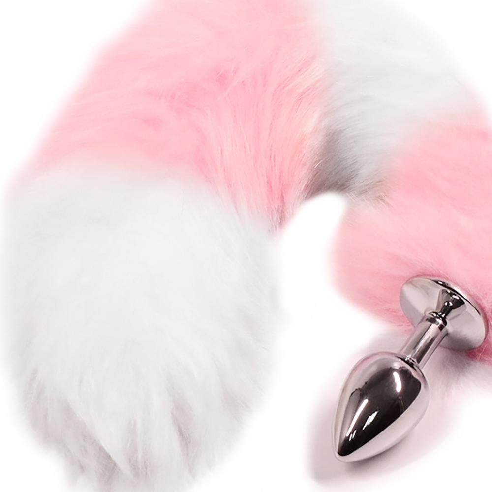 Fox Tail Butt Plug SM Bondage Toy, Anal Plug With Furry Tail, Couple Role Play Training Intimate Toy, Adult Erotic Sex Product