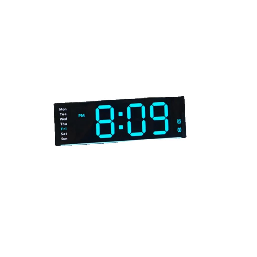 Modern Minimalist LED Wall Clock with Multifunctional Features Large Display Ambient Lighting and Temperature Monitoring
