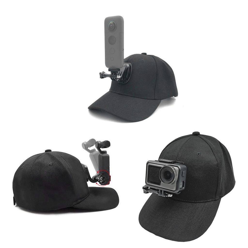 Baseball   with Action Camera Mount Fit for   ONE X X2 X3 X4 Camera Filming Hat for Sports Outdoor Adventures