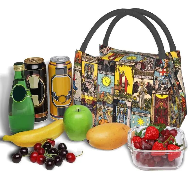Personalizat Arcanele Majore ale Tarotului Geantă de Prânz Bărbați Femei Caldă Cooler Izolată Cutie de Prânz pentru Picnic Camping Muncă Călătorie