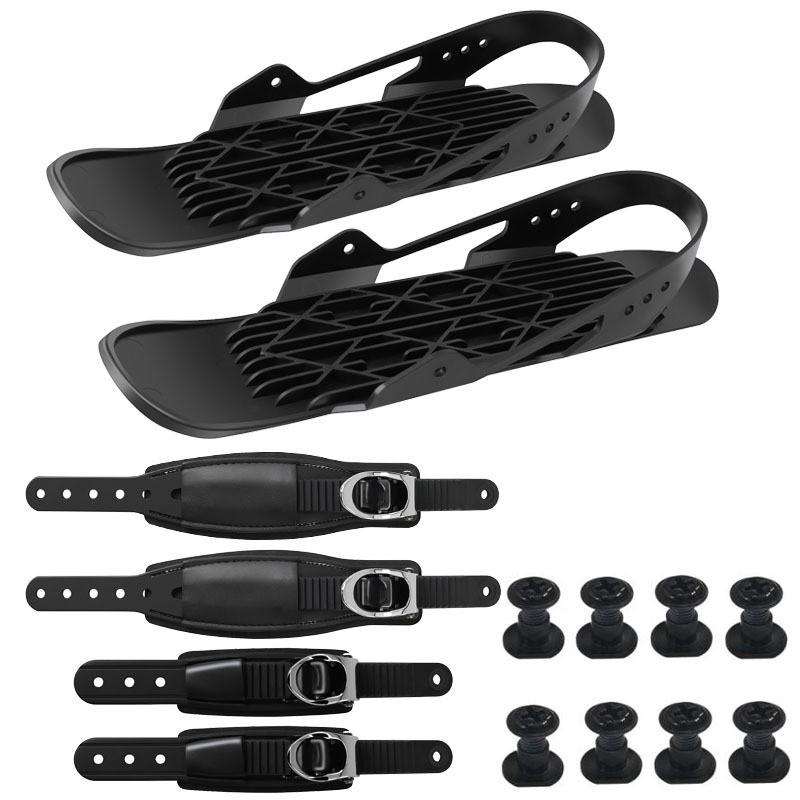 Mini Ski Skates Dual-Board Snow Adults Kids Freestyle Snowboard Shoes Nylon Aluminum Construction