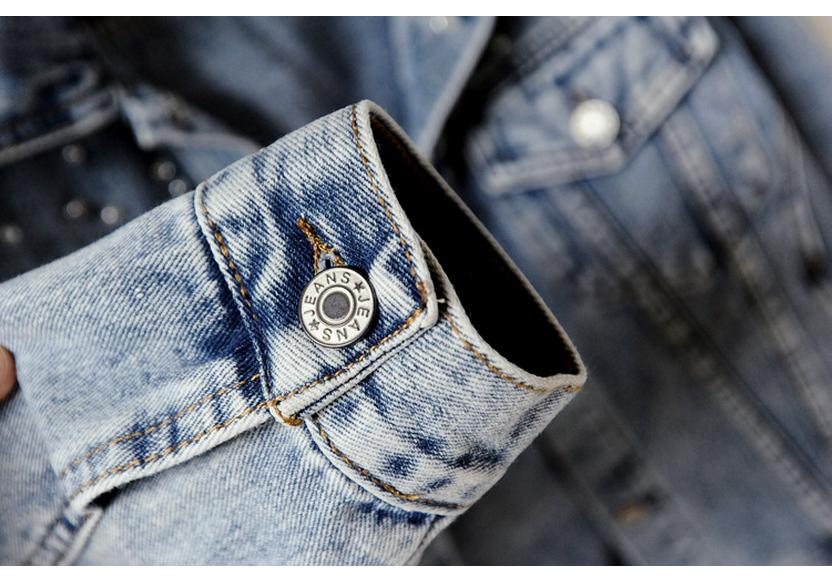 Giacca di Jeans Robusta con Perline per Donna - Capo di Moda Stile Europeo e Americano