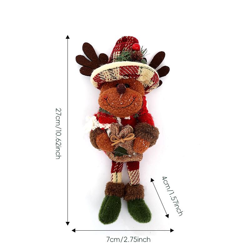1PC Christmas Decorations Dwarf Figurines Long-Legged Rudolph Christmas Gift Ornaments