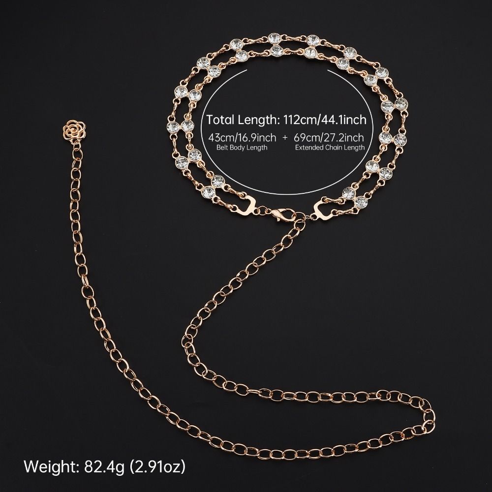 Crystal Chain Belt for Women Rhinestone Gift Gift Wedding Bridal Belt