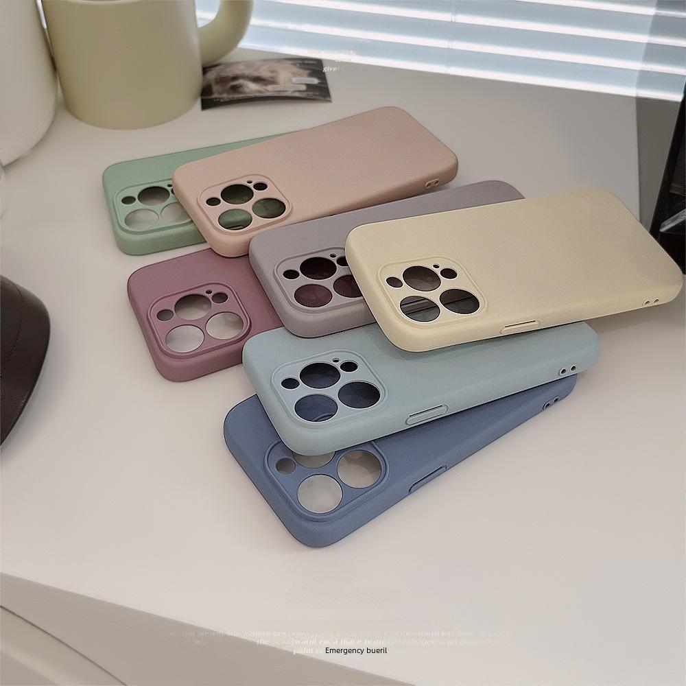 "High-Grade Liquid Silicone Case for iPhone 11/12/13/14 Pro/15/16 - Solid Gray"