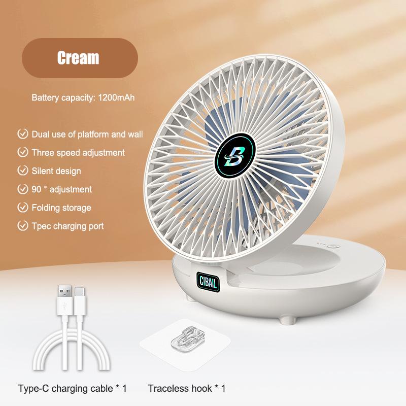 

Электрический настольный вентилятор Зарядка USB Тихий Настольный Многофункциональный Электрический вентилятор Сильный ветер 3 скорости регулируемые Для дома офиса