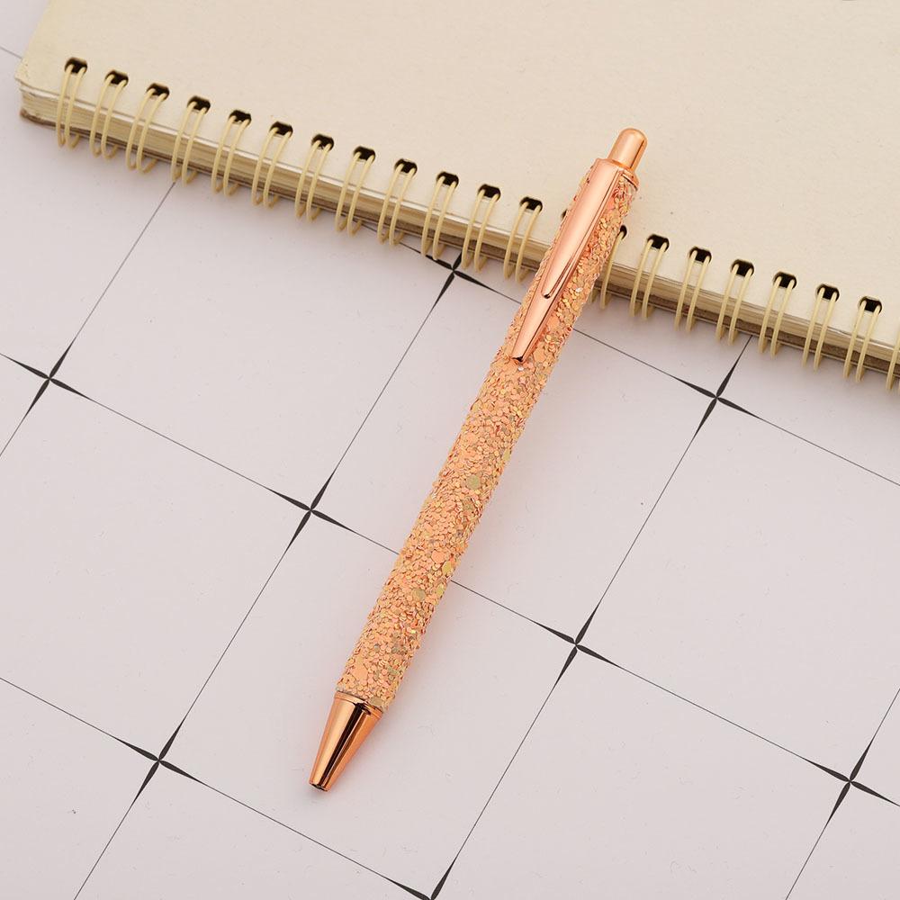 Presse Strass Rose Gold Kugelschreiber Luxus süße Hochzeit Metall Schreibwaren Schule Bürobedarf 4 Stück