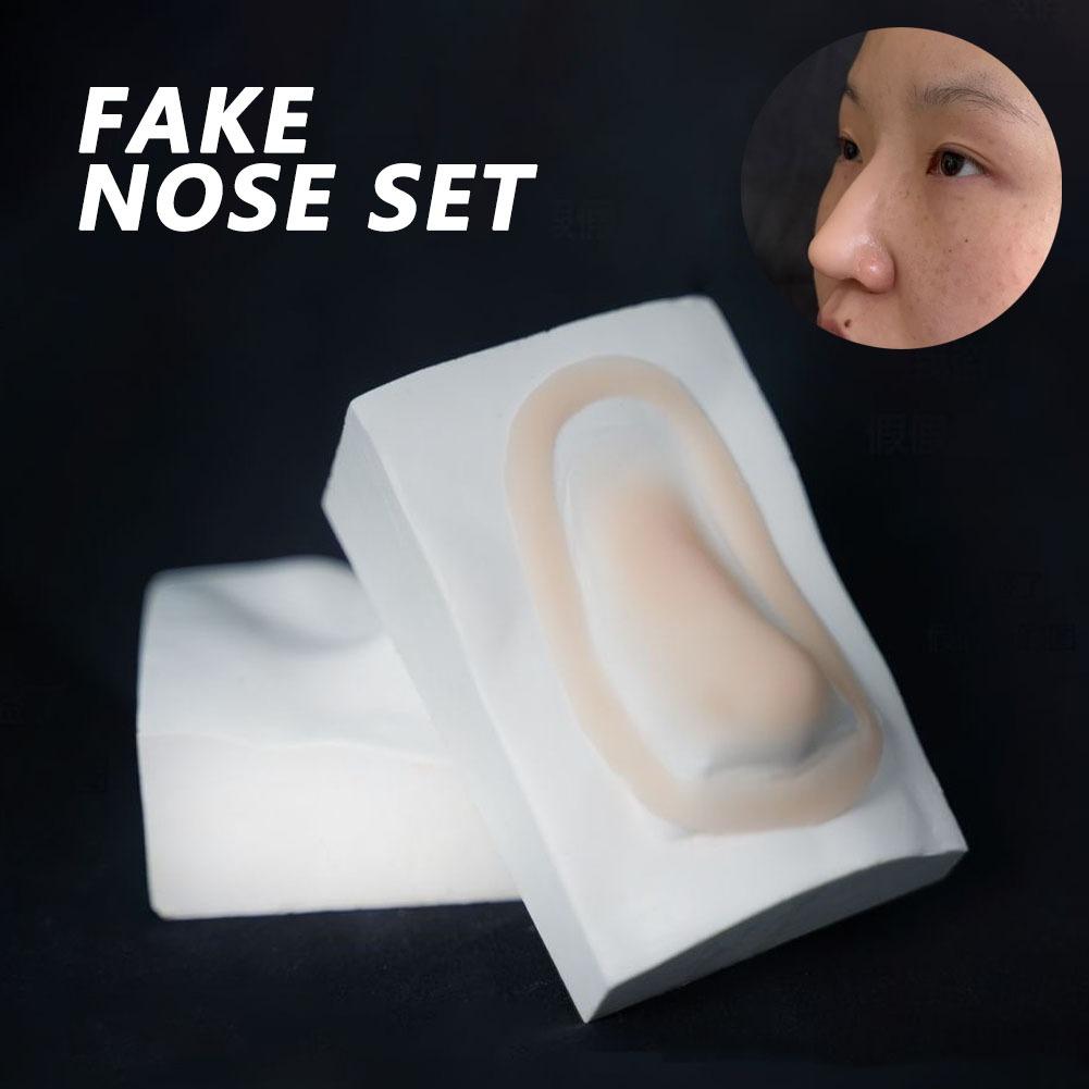 Cosplay Silikon Falsche Nase Kinn - Professionelle Make-up Spezialeffekte - Hautfreundlich, Natürlich, Wiederverwendbar, Silikon Falsche Nase