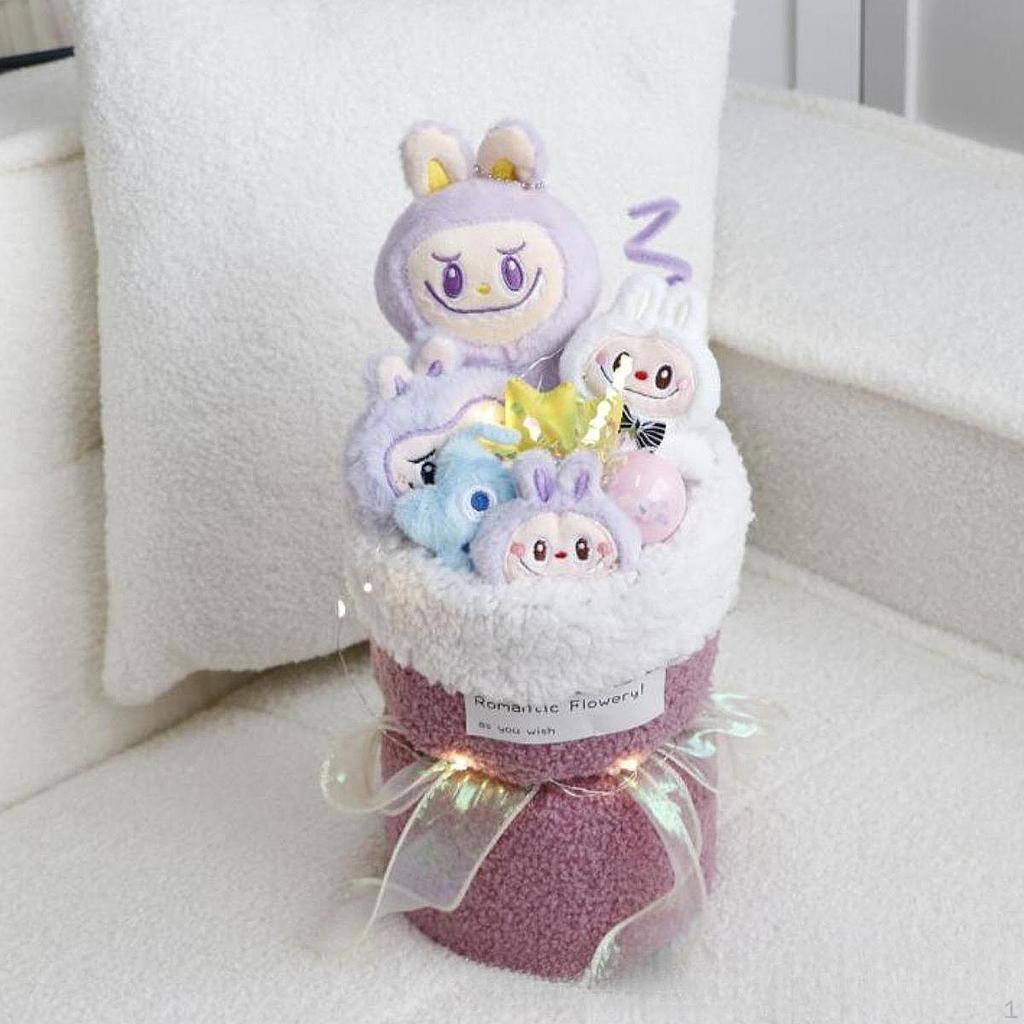 Plush Toy Doll Bouquet Home Decor for Anniversaries Bridal Shower Mother Day Coffee