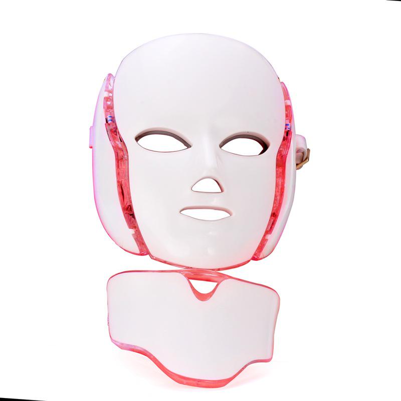 Cross-Border LED Seven-Color Light Beauty Mask with Neck Microcurrent Spectrometer