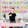 Hadley Designs Alphabet for Classroom Wall - ABC Letters and Numbers Posters for Preschool and Kindergarten - Alphabet Line for Classroom Decor and