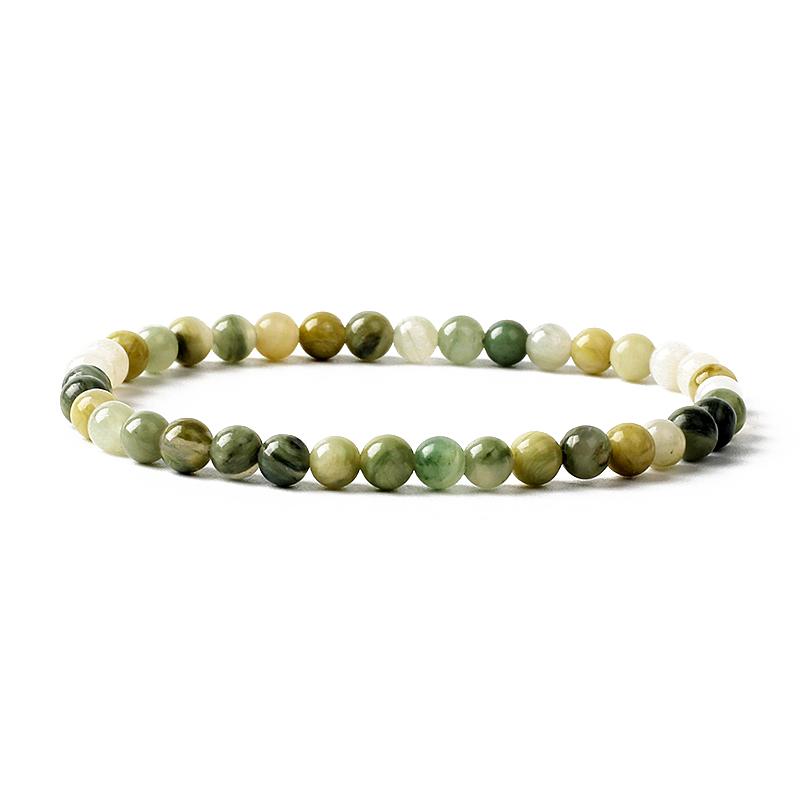 Reiki Natural Stone Bracelets For Women Men 4MM Beads Stretch Bracelet Wholesale Agate Lava Tiny Bangles Handmade Simple Jewelry