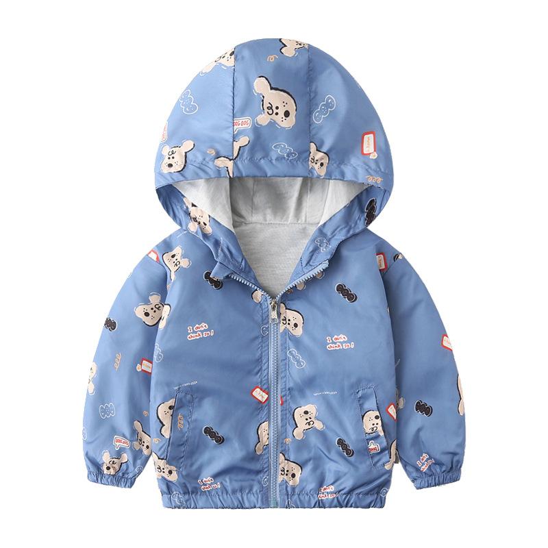 Spring and Autumn children's clothing, wind boys full of dinosaur coats, cartoon windproof jacket