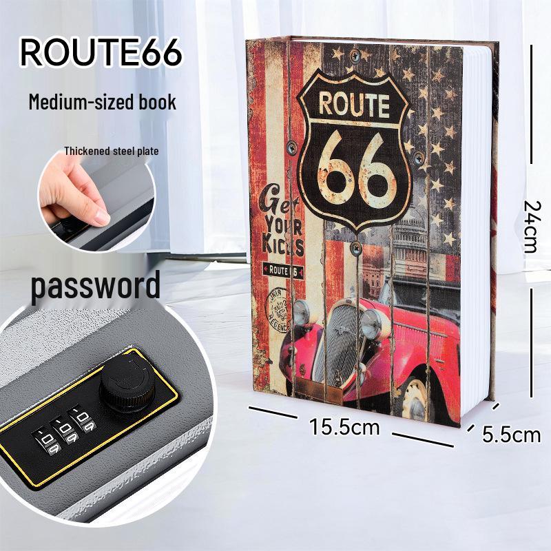 Creative Iron Book Safe: Password Protected Money Storage Box for Home or Office.