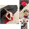 Charming Knitted Children's Bag With Adorable Dragon Fruit Design For Boys And Girls