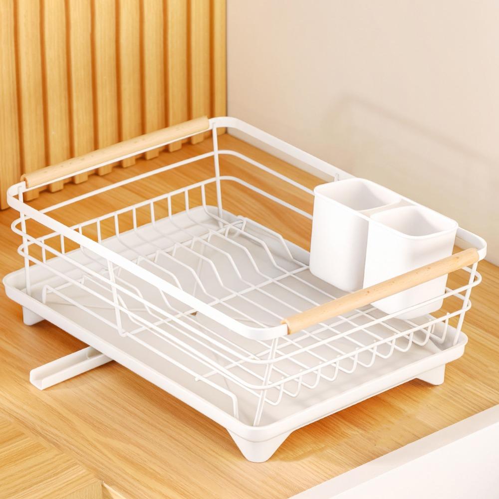 Space-saving Sink Dish Storage Basket Double-layer Plate Rack Kitchen Dish Drainer  Home