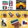 EXDUCT Aluminum Plate Italy Emblem Decoration Sticker National Flag Car