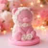DIY Valentine's Day Rose Bear Silicone Mold Handmade Gift Scented Candle Gypsum Resin Mould Wedding Decor Candle Making Supplies