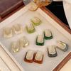 Retro Acrylic U-shaped Fashion Earrings High-end Personality Geometric Earrings Cross-border Temperament Square Trend Earrings
