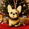 Bulldog Ornament Set French Style Button Puppy Hanging Pendant Home Party Christmas Holiday Decoration