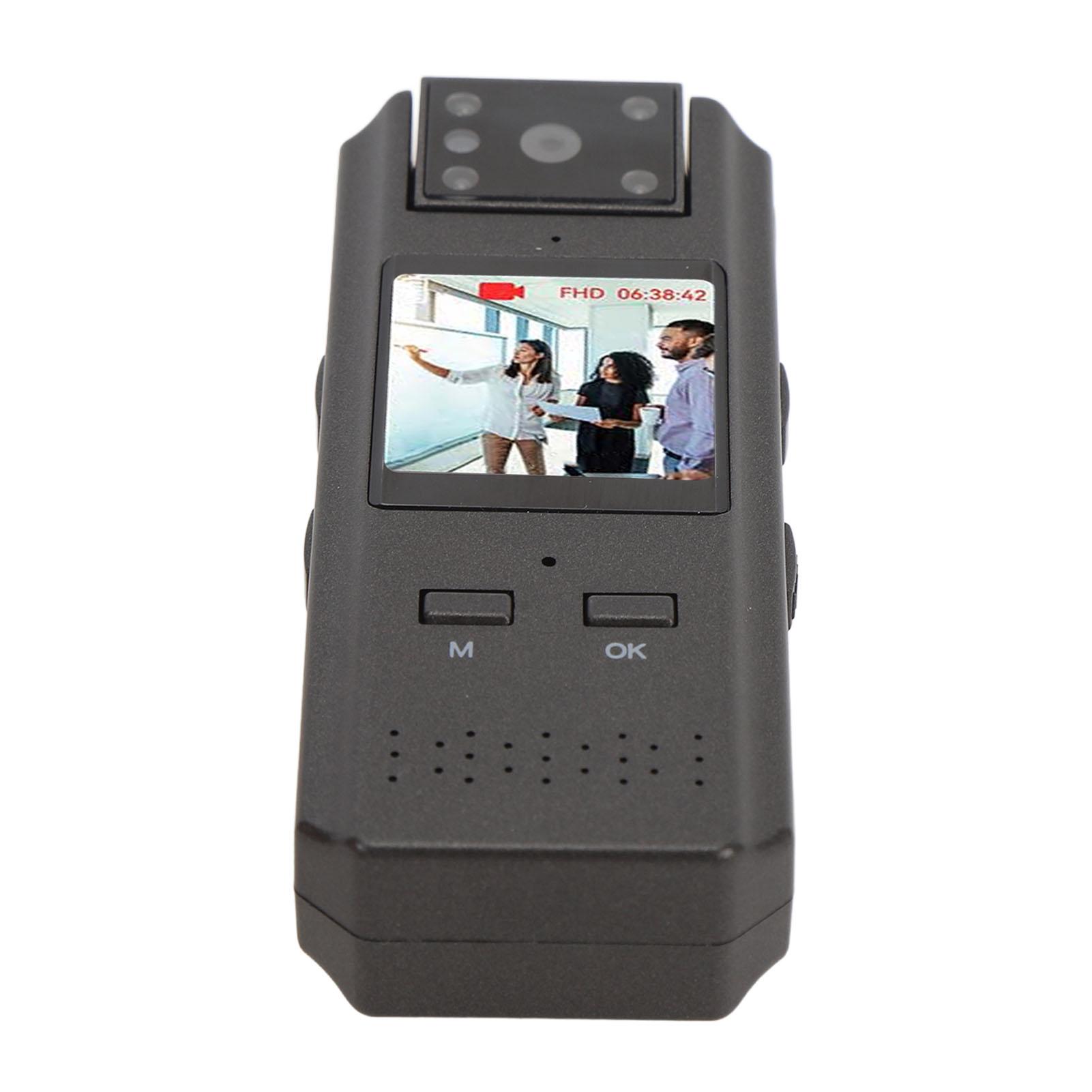 

4K Portable Body Worn Camera 42MP 180 degrees Rotating Lens WiFi Connection APP Control 1.3inch Screen