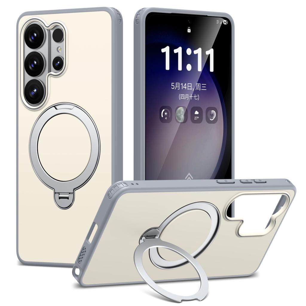 Compatible with Samsung S26 Ultra Tiancai Pivot Magnetic Stand Phone Case, S25 Ultra Shockproof S24 Ultra Case