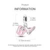 Charm Bead Components Copper Metal Pink Weighing Scale Sports Shoes Pendant Bead Components Compatible With Charm Bead Components Plata Authentic