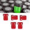 5Pcs Battery Mount Holder Stand Rack Battery Accessories Fit for Milwaukee M18 18VRed