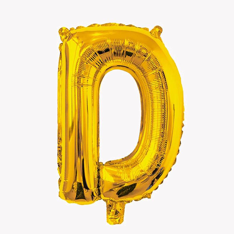 32-Inch Gold English Alphabet Aluminum Film Balloon Birthday Party Decoration Balloon Wedding Decoration In The Letter Helium Floating
