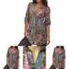 Elegant Bb Women Floral Print V-neck Big Size Tops Tunic For All Seasons