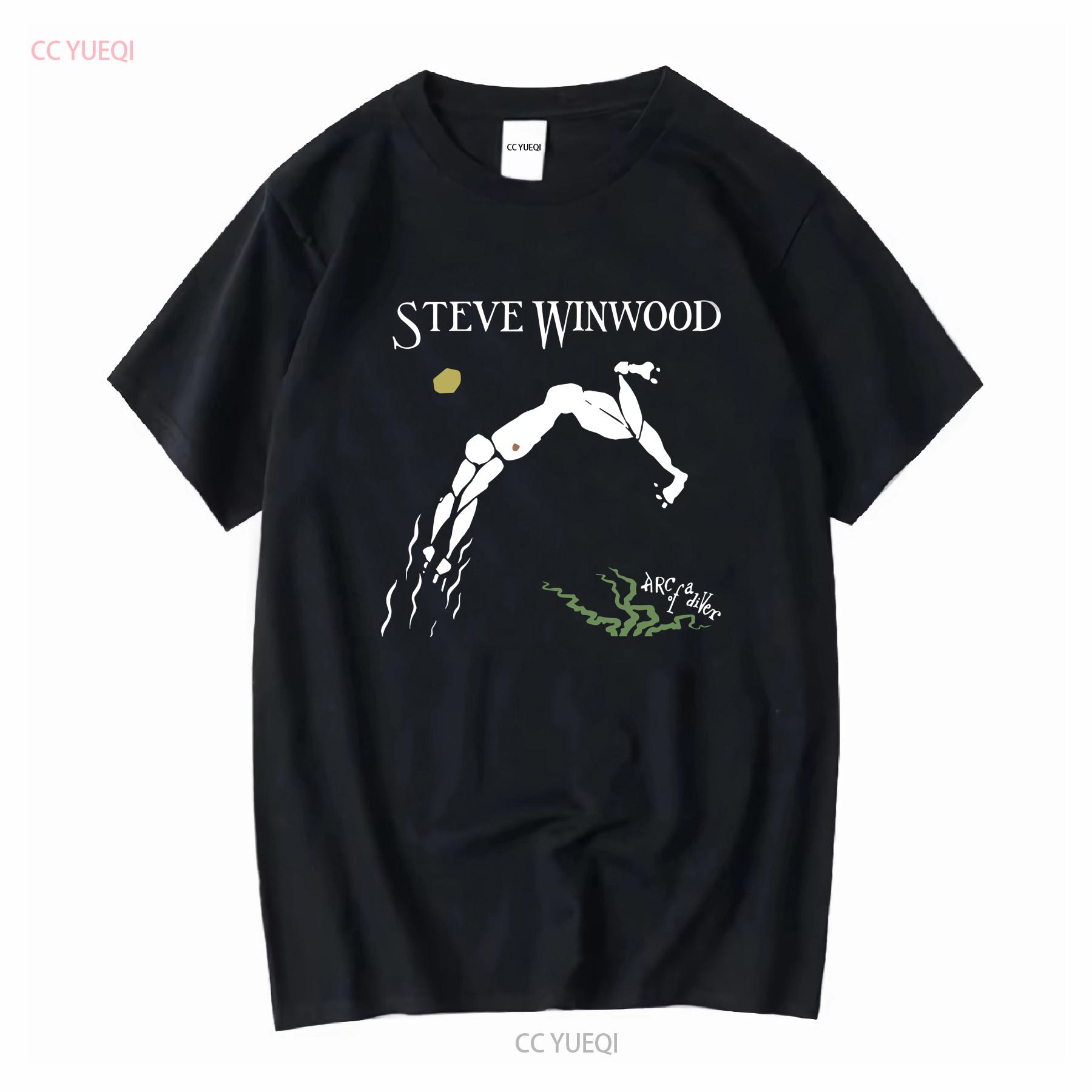 

Vtg Steve Winwood Arc Of A Diver Heavy Cotton Black T Shirt For Men DI119 vintage Washed designer clothes Slightly streetwear 4XL