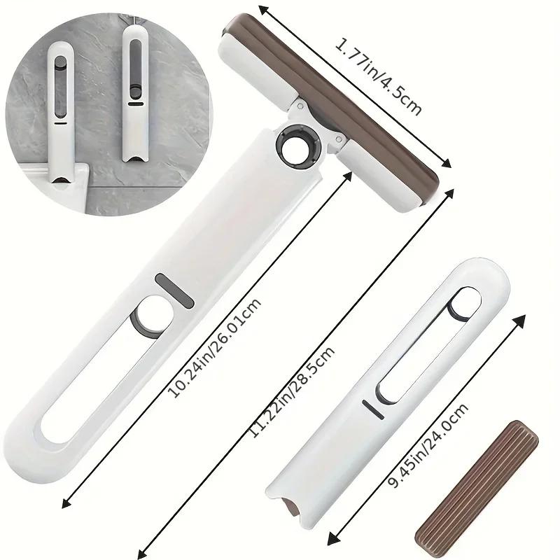 Mini Mop Portable Self-Squeeze Short Mop Lazy Hand Wash-Free Strong Absorbent Mop Wet and Dry Use Bathroom Desktop Glass
