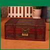 Vintage Wooden Storage Box With Lock For Jewelry Cosmetics Home Office Decor
