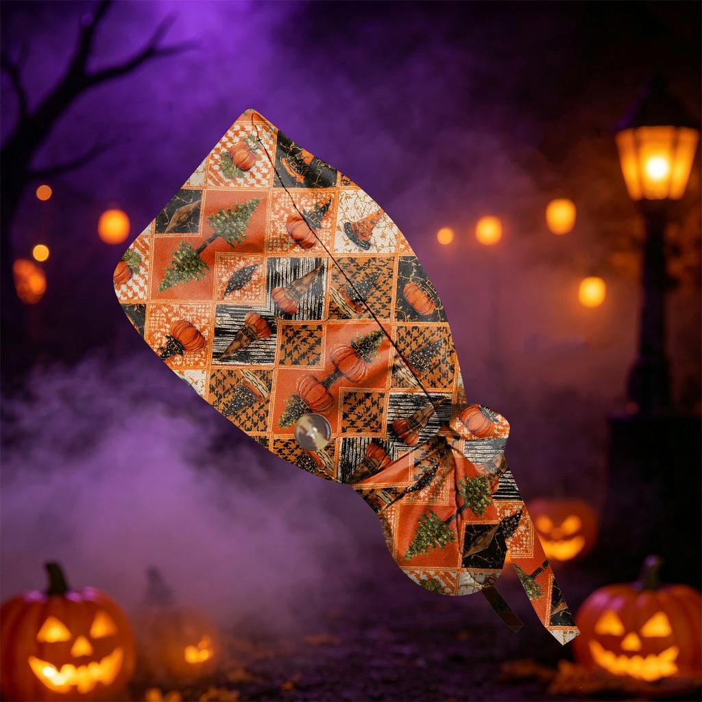 Women's Halloween Printed Ponytail for Work Shower Hair Wrap