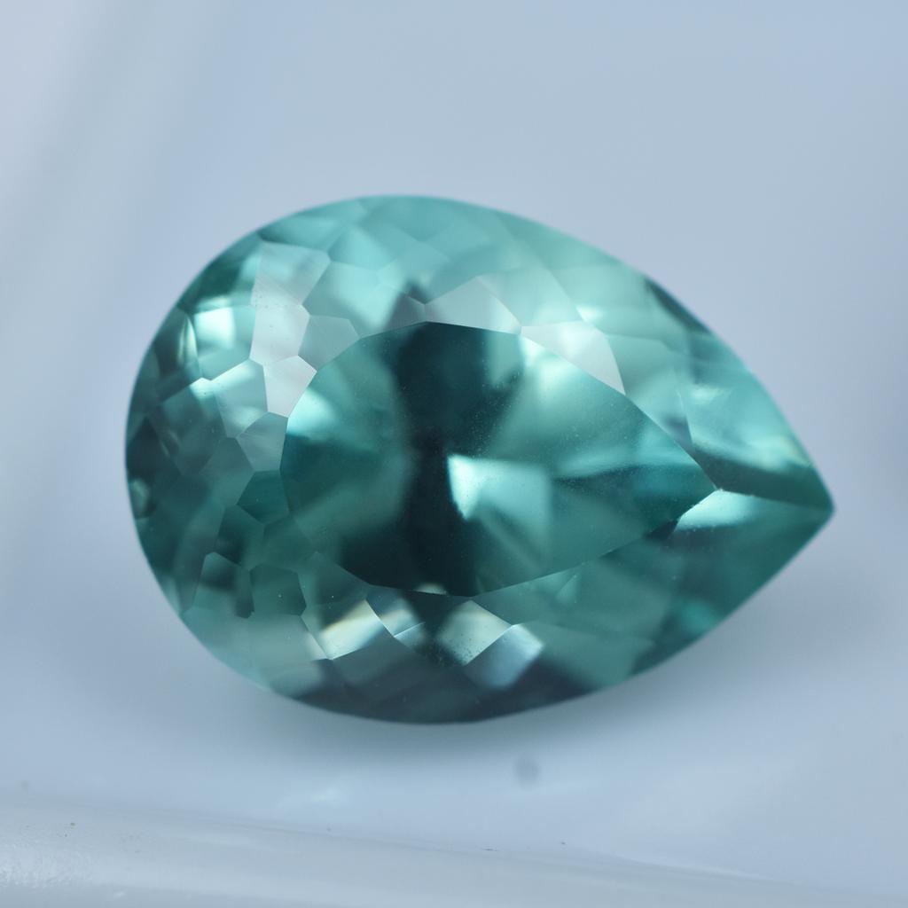 Natural Bluish Green Sapphire Pear Cut 8.40 Ct Loose Gemstone CERTIFIED